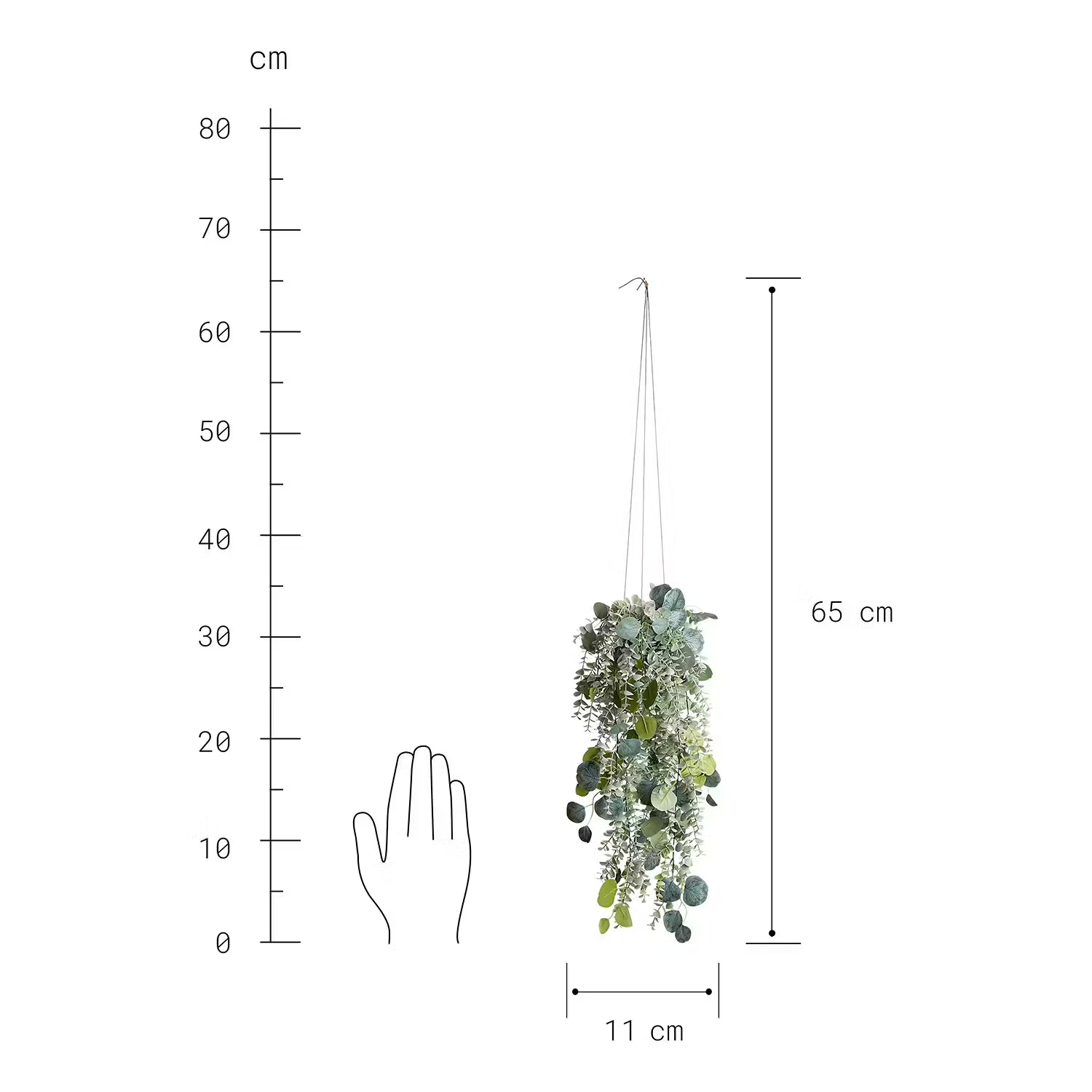 FLORISTA Kunsthängepflanze Eukalyptus