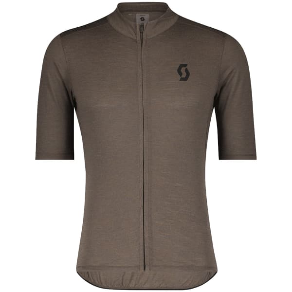 Maillot vélo SCOTT SHIRT M'S GRAVEL MERINO SS SHADOW BROWN/BLACK