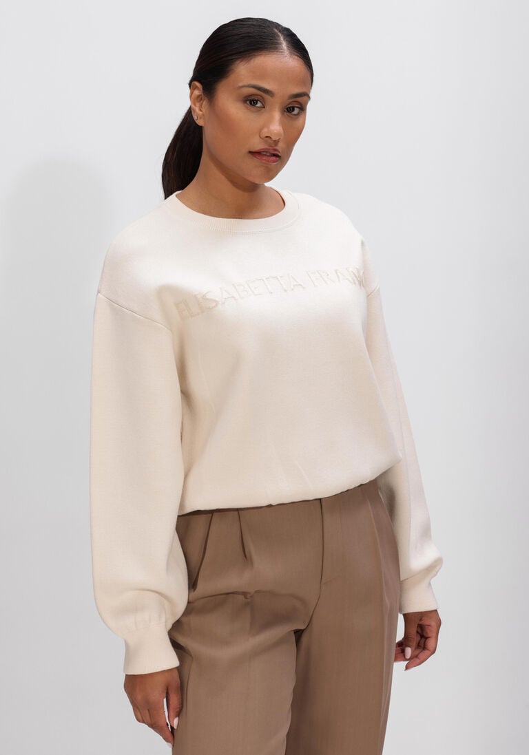 creme elisabetta franchi sweater mk70q61e2