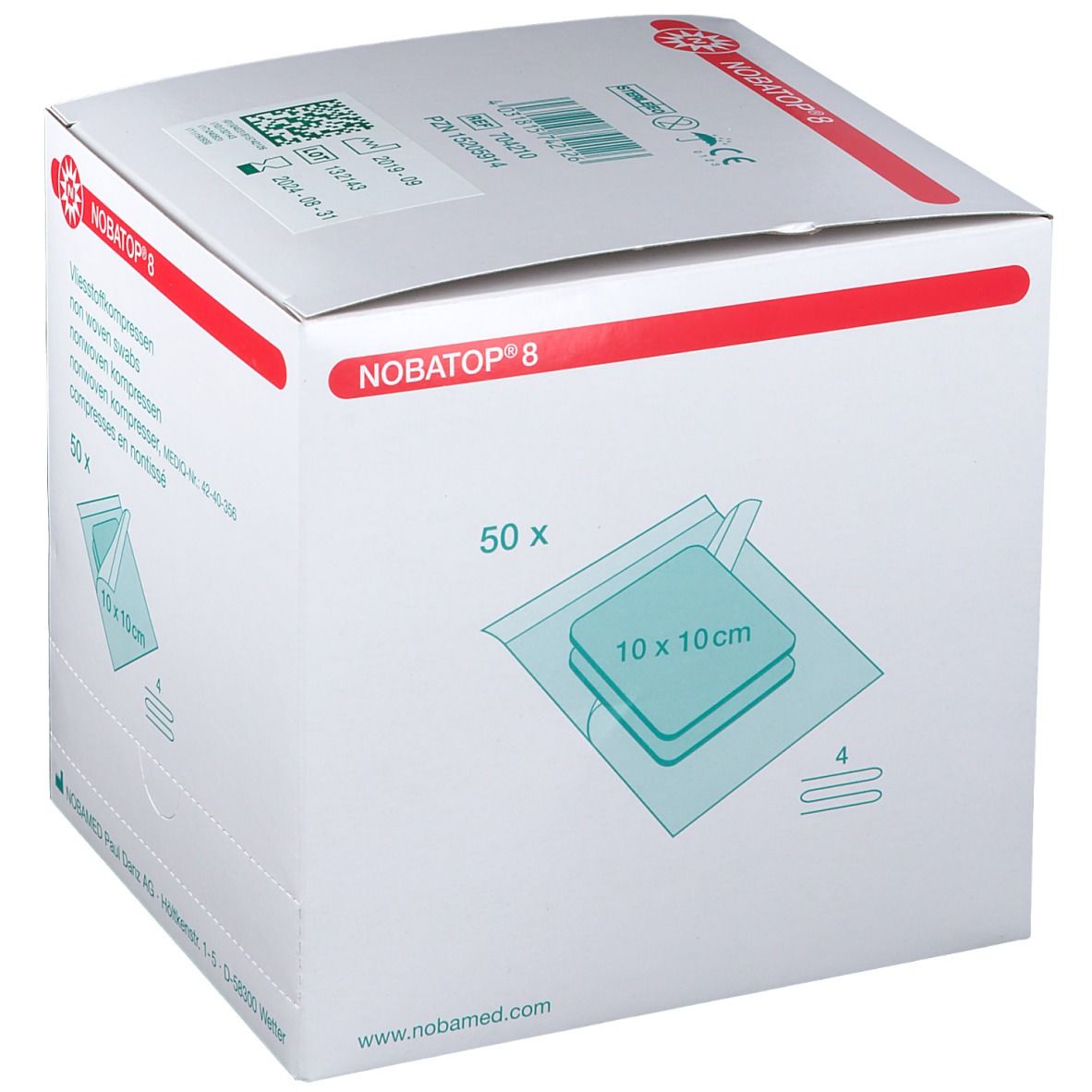 NOBATOP® 8 10x10 cm steril