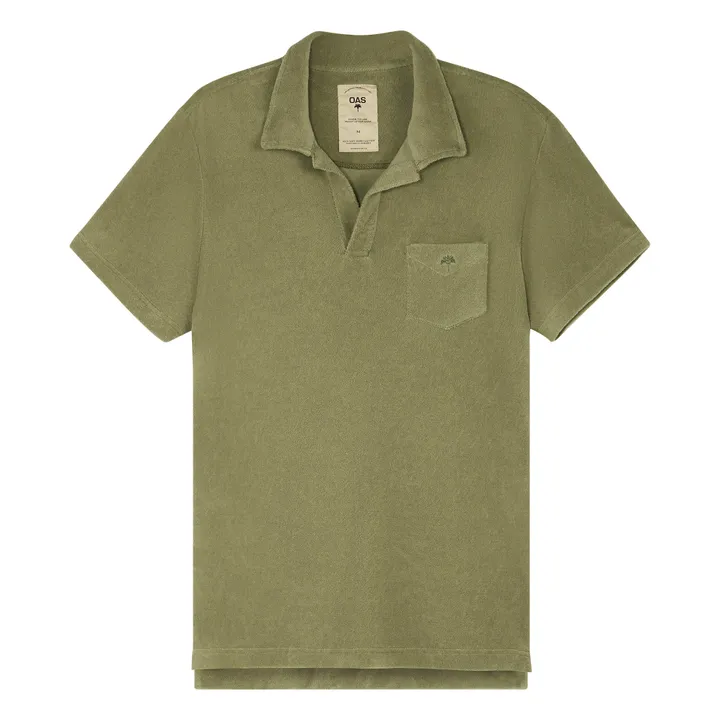 OAS Polo Eponge Terry | Vert olive