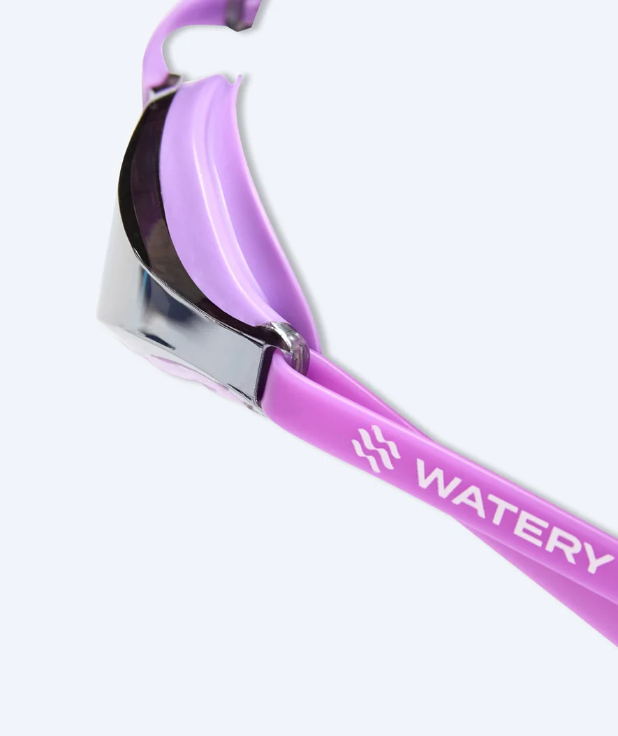 Watery Elite svømmebriller - Poseidon Mirror - Lilla/sølv