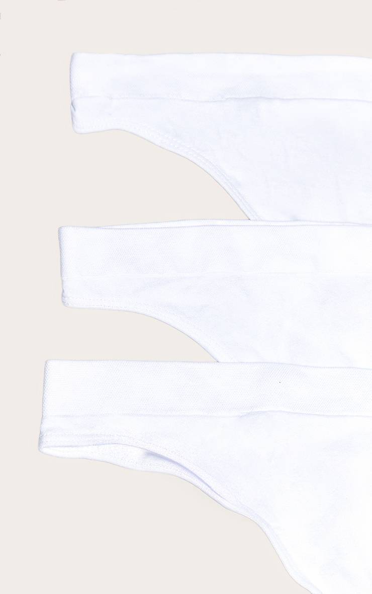 Blanc Lot De 3 Strings Sans Couture