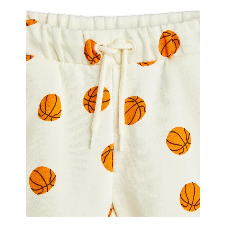 Mini Rodini Short Basketball Molleton Bio | Ecru