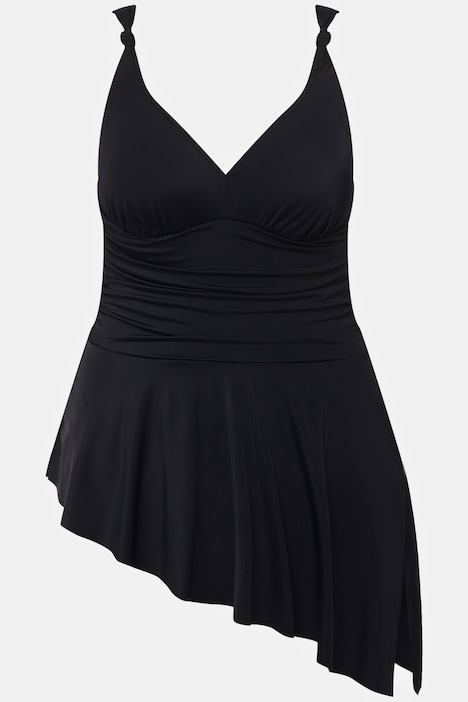 Badekleid, Drapierung, Softcups, integrierter Badeanzug