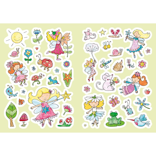 Glitzer Sticker Malbuch - Feen und Elfen