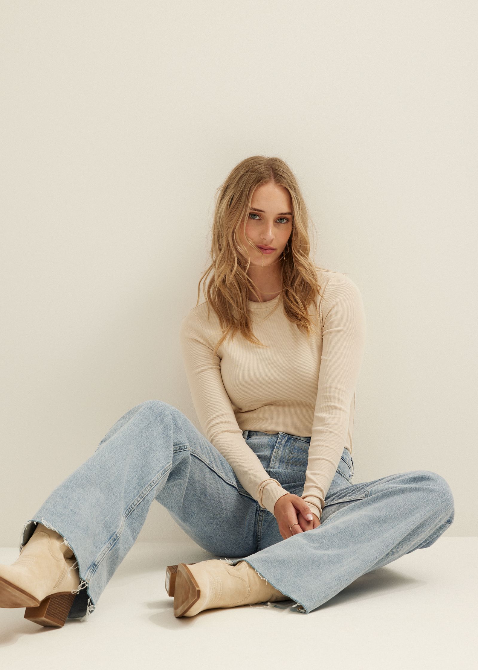 Longsleeve met rib