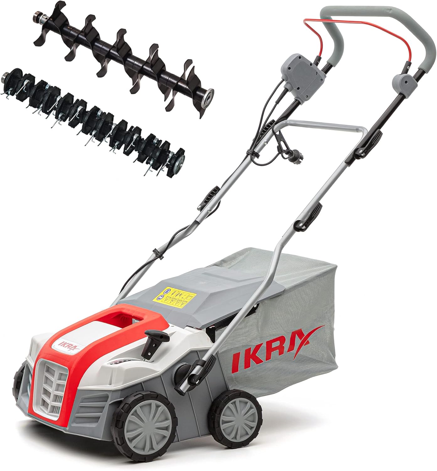 IKRA Elektro Vertikutierer Rasenlüfter IEVL 2000, Fangkorb 55l, Arbeitsbreite 40cm, starke 2000W