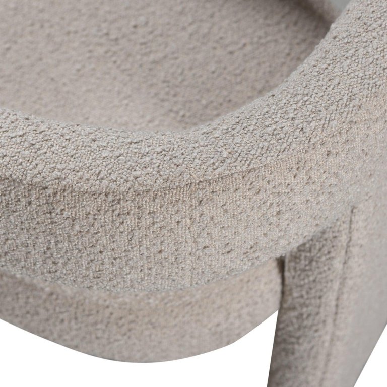 WOOOD Tiwa eetkamerstoel bouclé beige