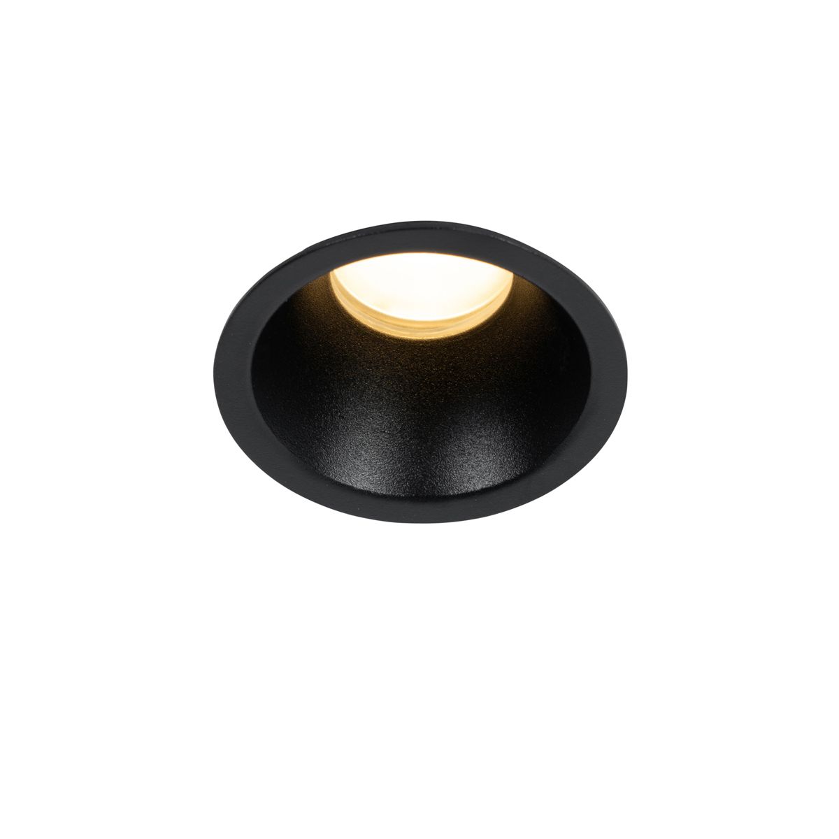 Set van 6 inbouwspots zwart GU10 35mm IP44 - Dept