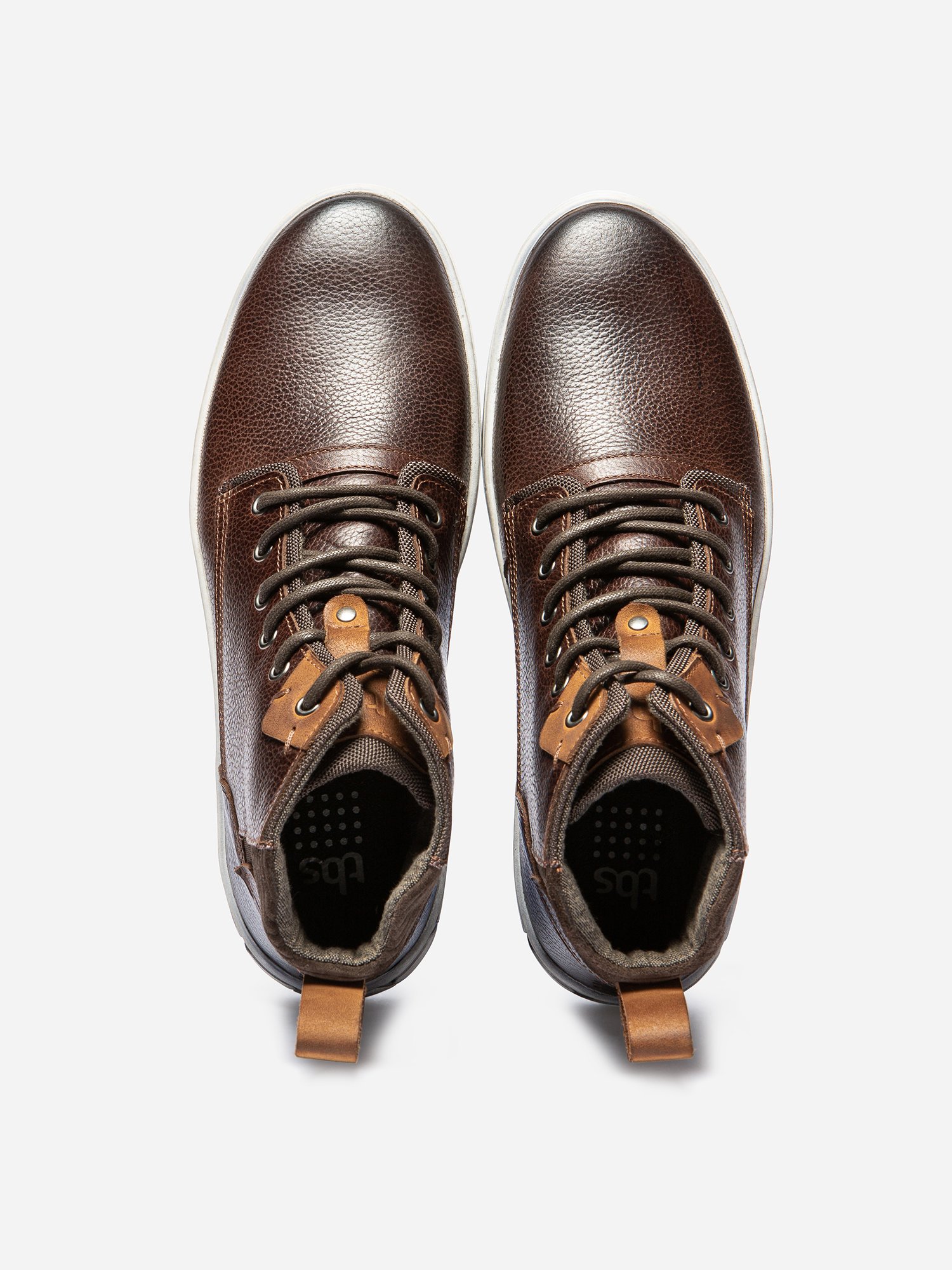 Baskets Montantes Homme Purefoam Cuir Marron Foncé