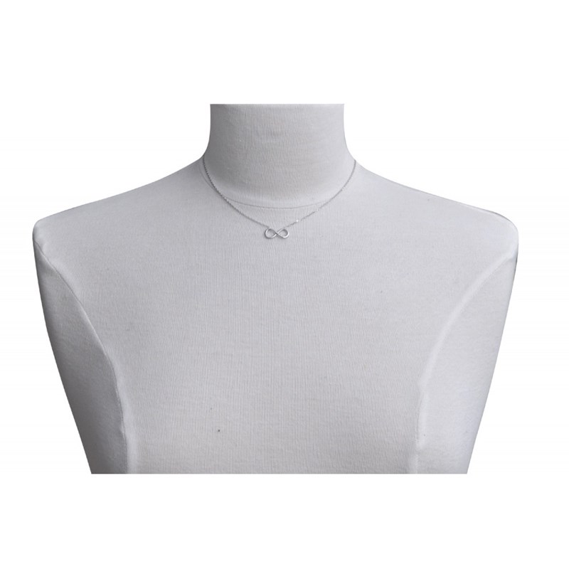 Collier Argent Rhodié Infini