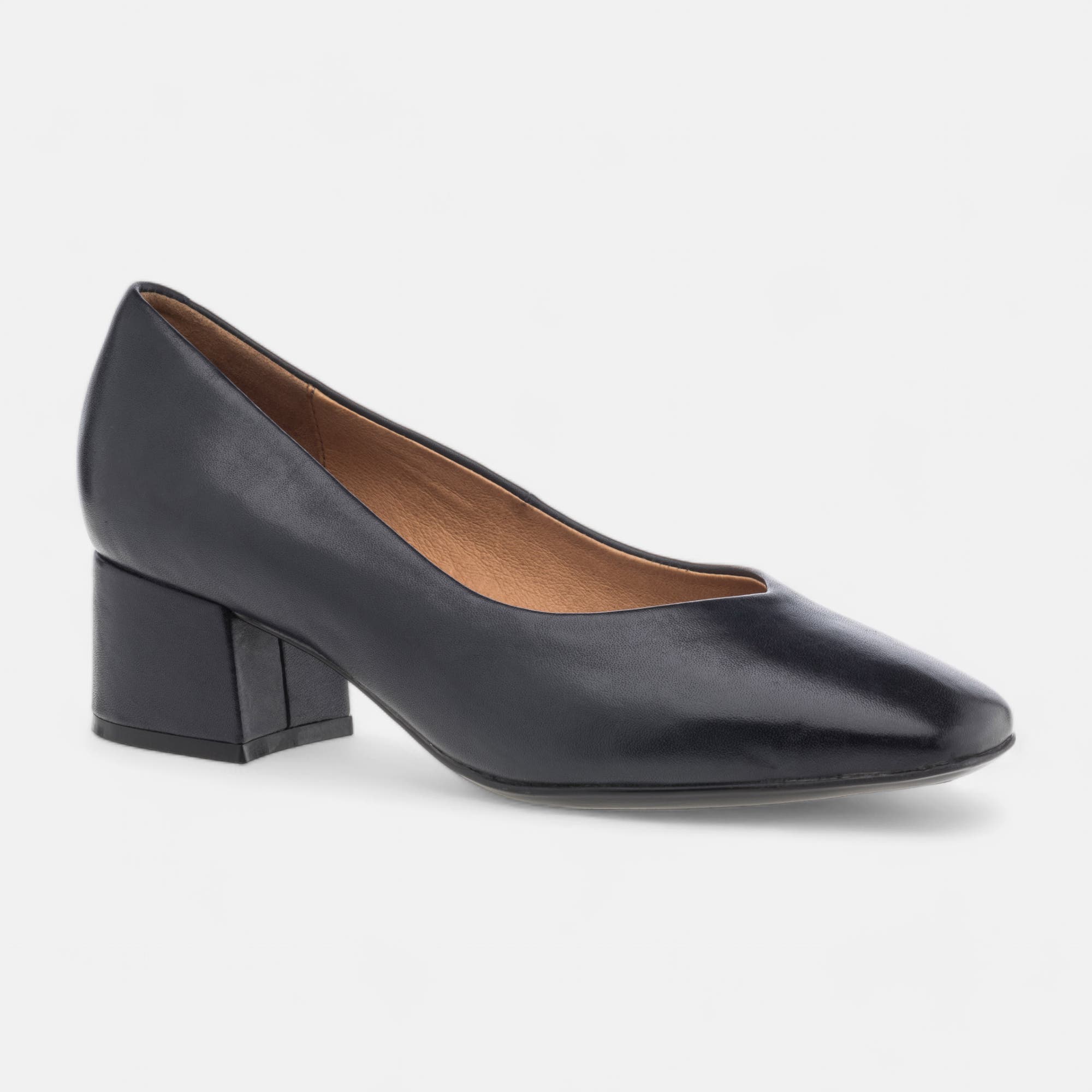 Escarpins Femme en cuir bleu marine