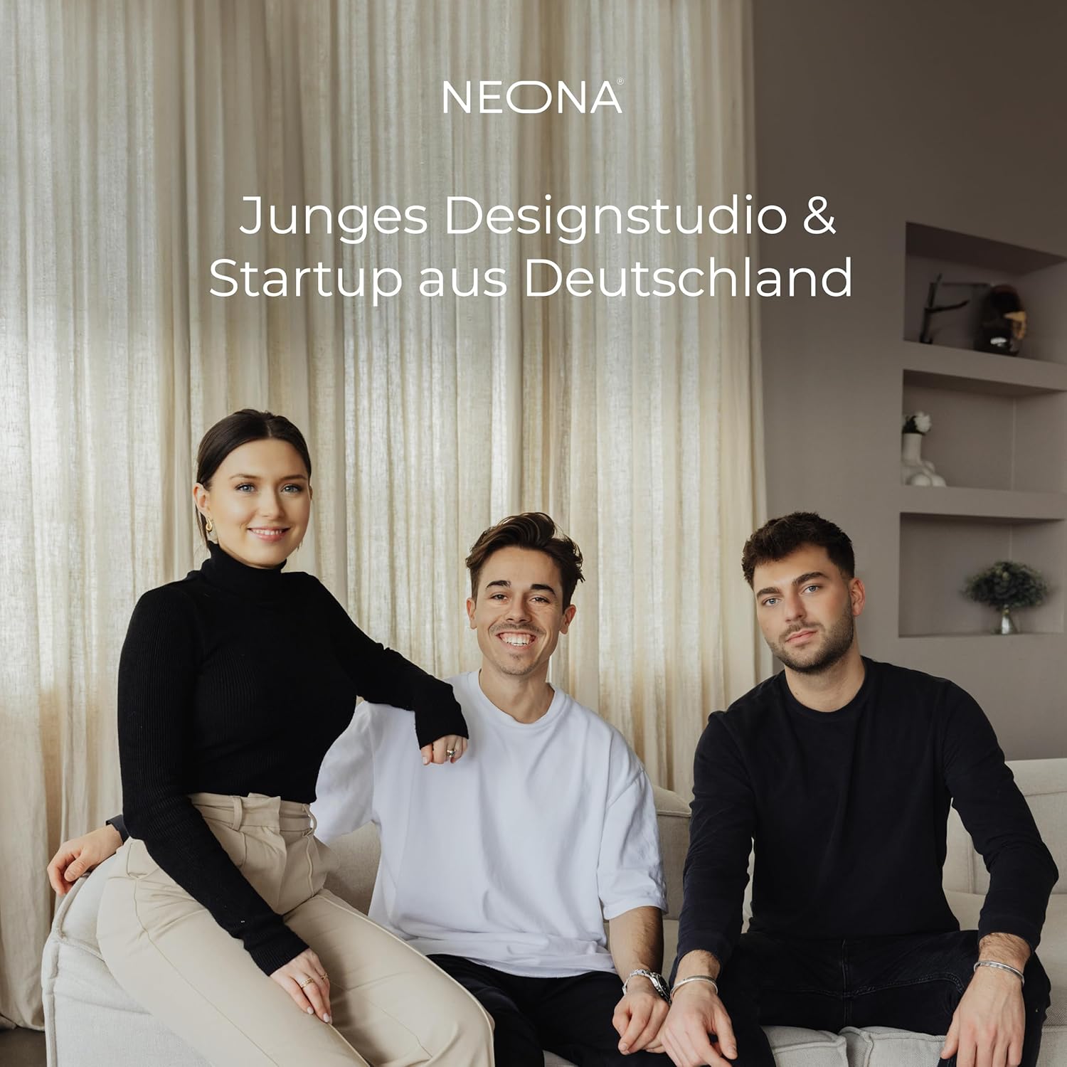 NEONA LED-Tischleuchte schwarz dimmbar - Nero Design-Tischlampe mit Touch & Ladestation - 2400mA Akku - IP54 Indoor & Outdoor geeignet - hochwertige Beleuchtung