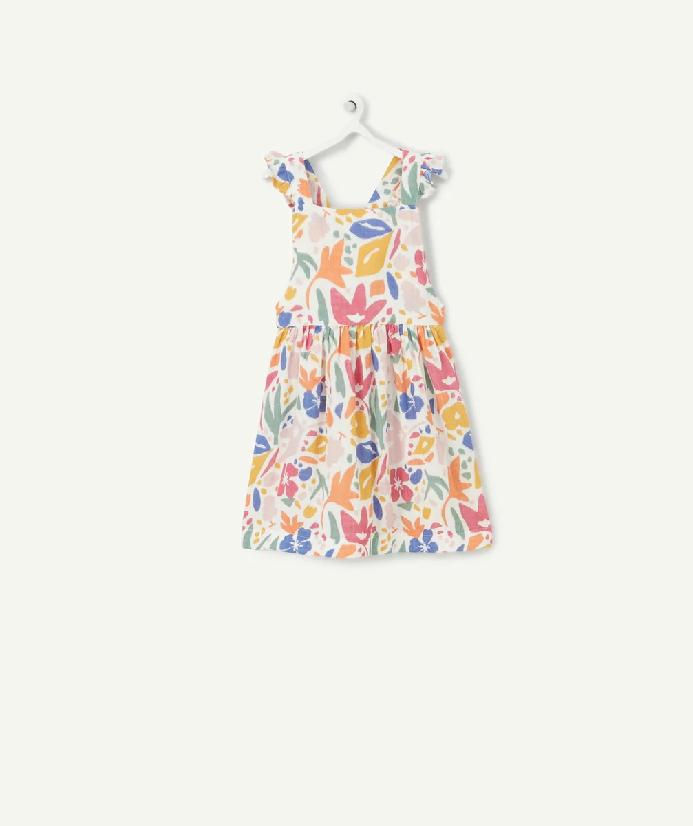 ROBE ÉVOLUTIVE EN GAZE DE COTON IMPRIMÉ MULTICOLORE