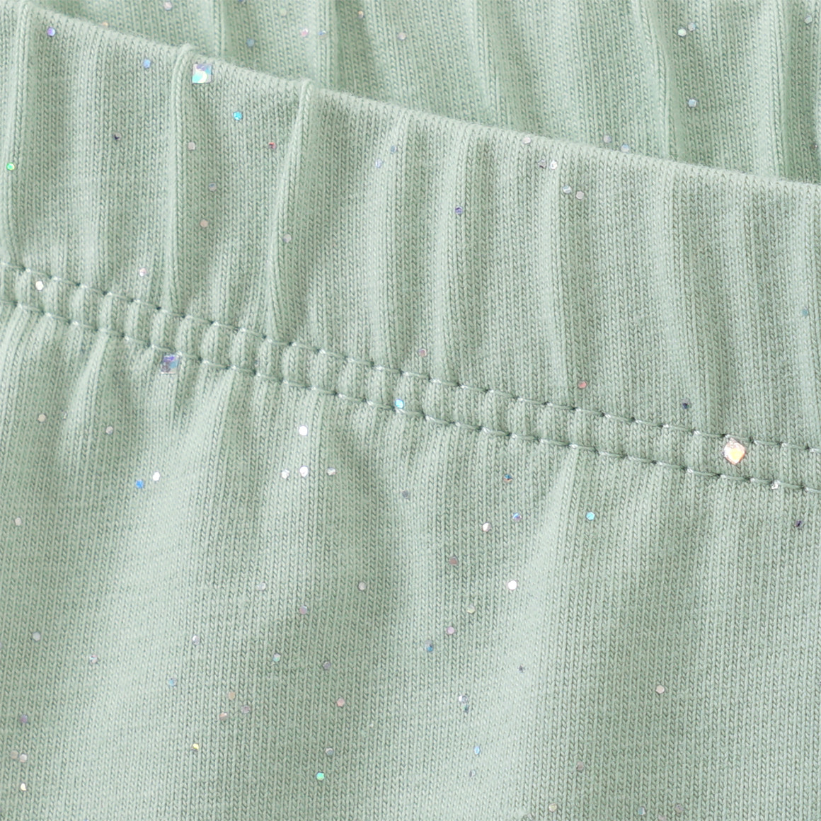 Yigga Mädchen Capri mit Glitzer-Allover mintgrün