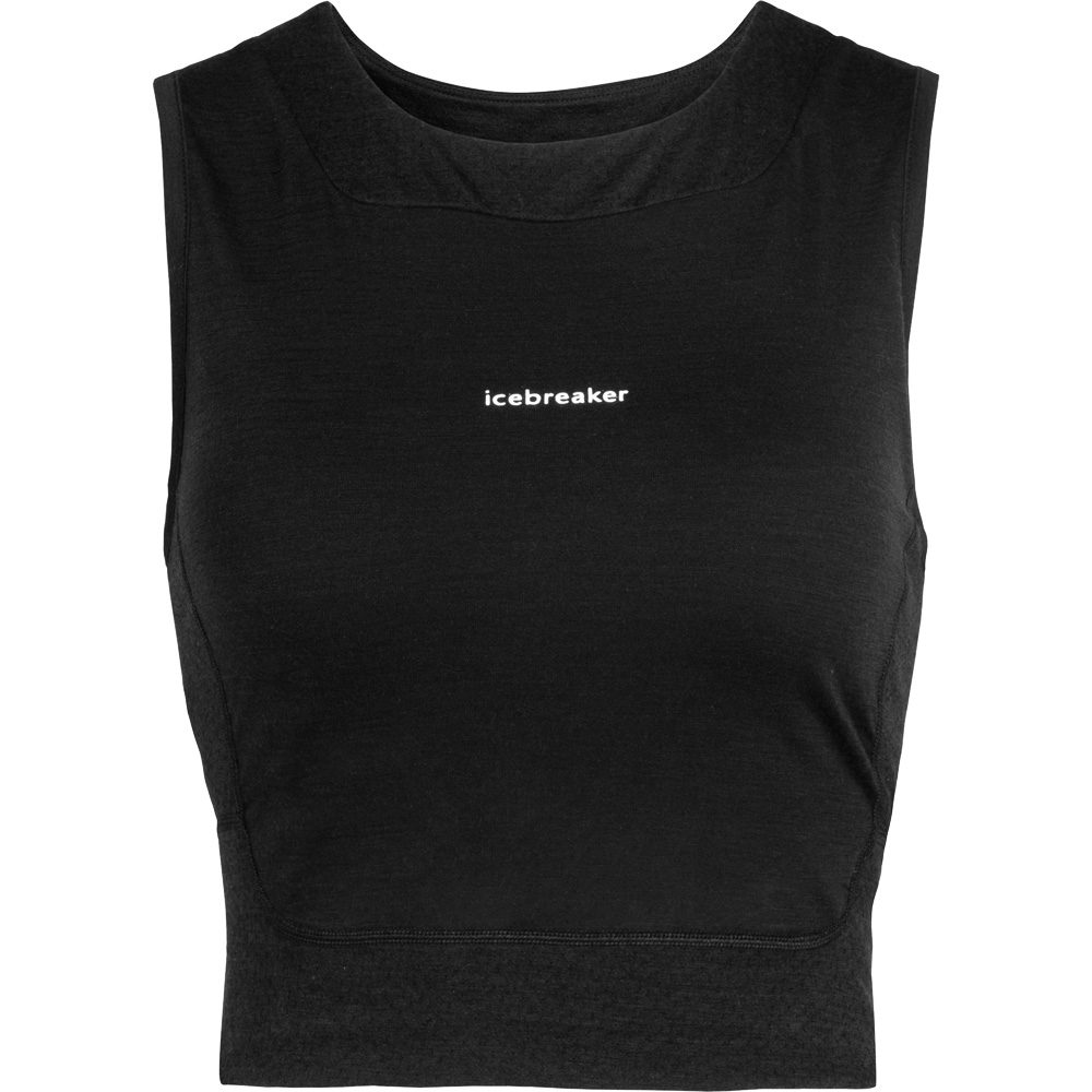 Icebreaker ZoneKnit™ Cropped Bra-Tank Damen schwarz