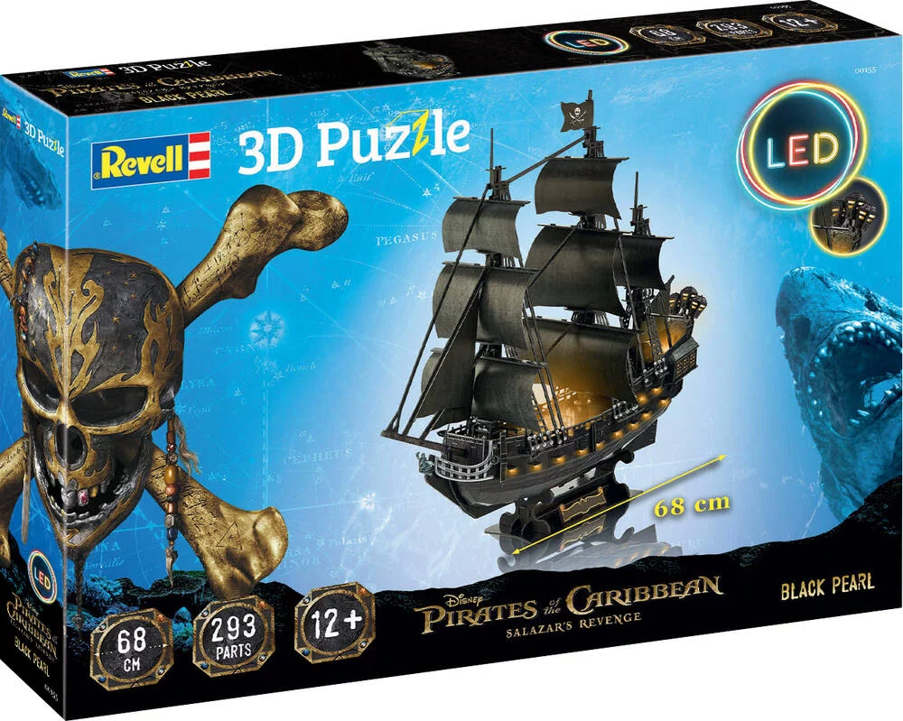 PIRATE DES CARAIBES BLACK PEARL - PUZZLE 3D LED -  293 PIECES