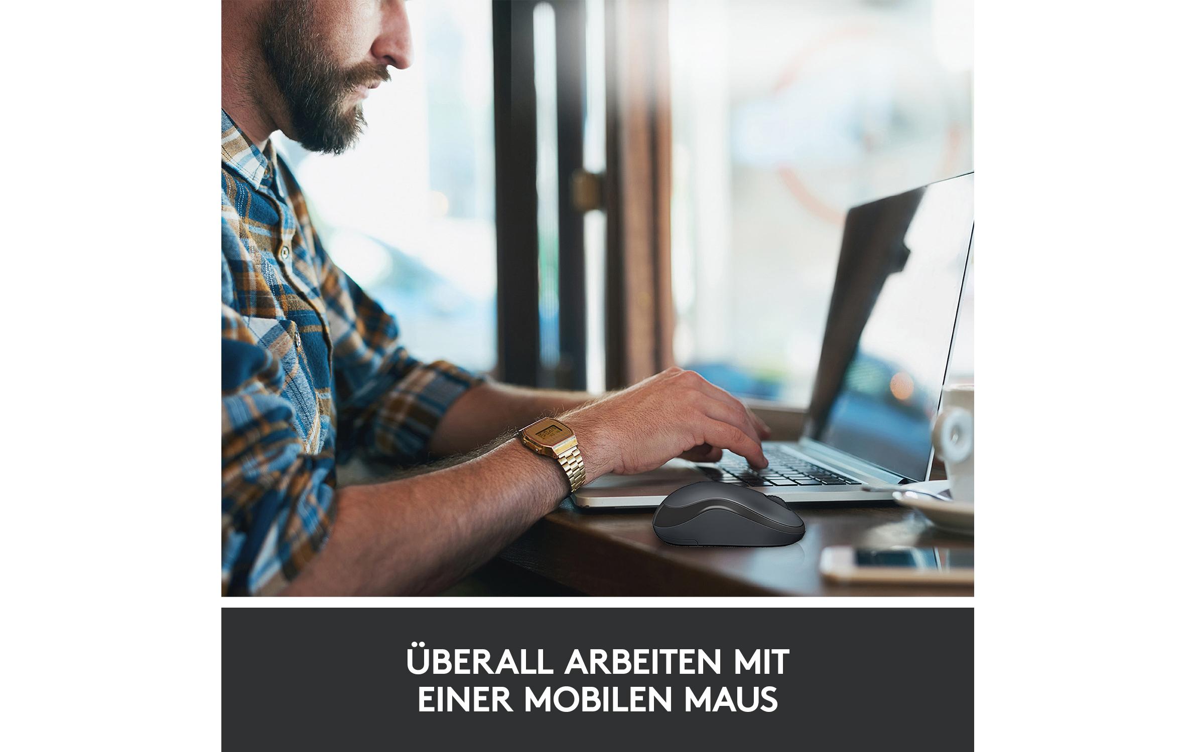 Maus M220 Silent , kabellosGeräuscharme USB-Funkmaus für Links- & Rechtshänder
