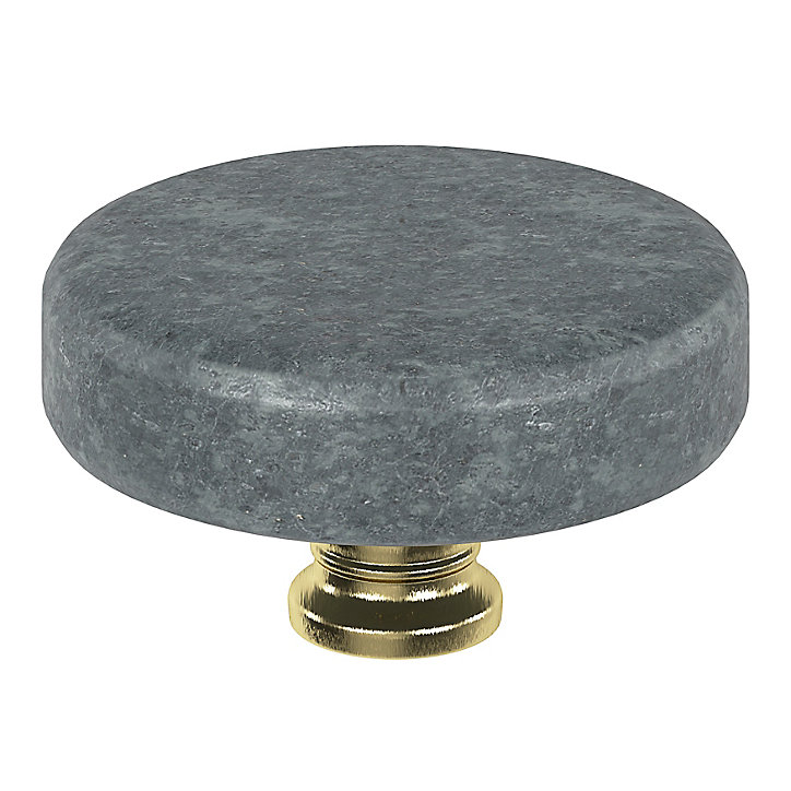 Bouton de meuble arrondi Rubian GoodHome vert Ø3.5 cm