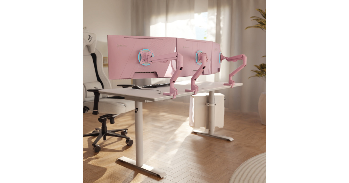 ArozziAlzare Neo - Gas Spring Monitor Arm - Pink monitorarm  (Roze)