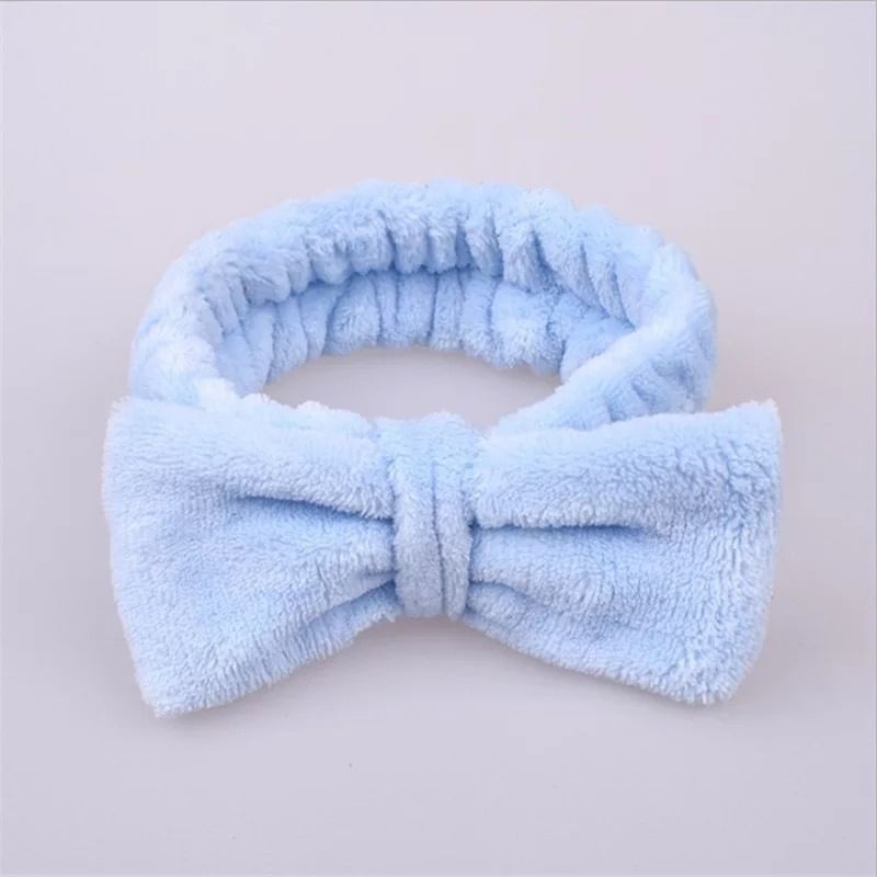 Miumi - Print Bow Coral Fleece Gezichtsreiniger Hoofdband