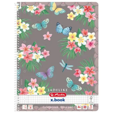 Herlitz Spiralblock A4 Ladylike 80 Blatt Lineatur 28, 1 Stück, 2-fach sortiert