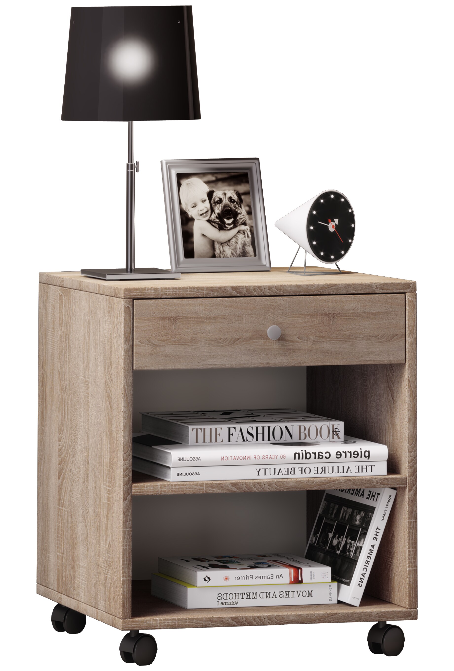 VCM Rollbarer Nachtschrank Rolda