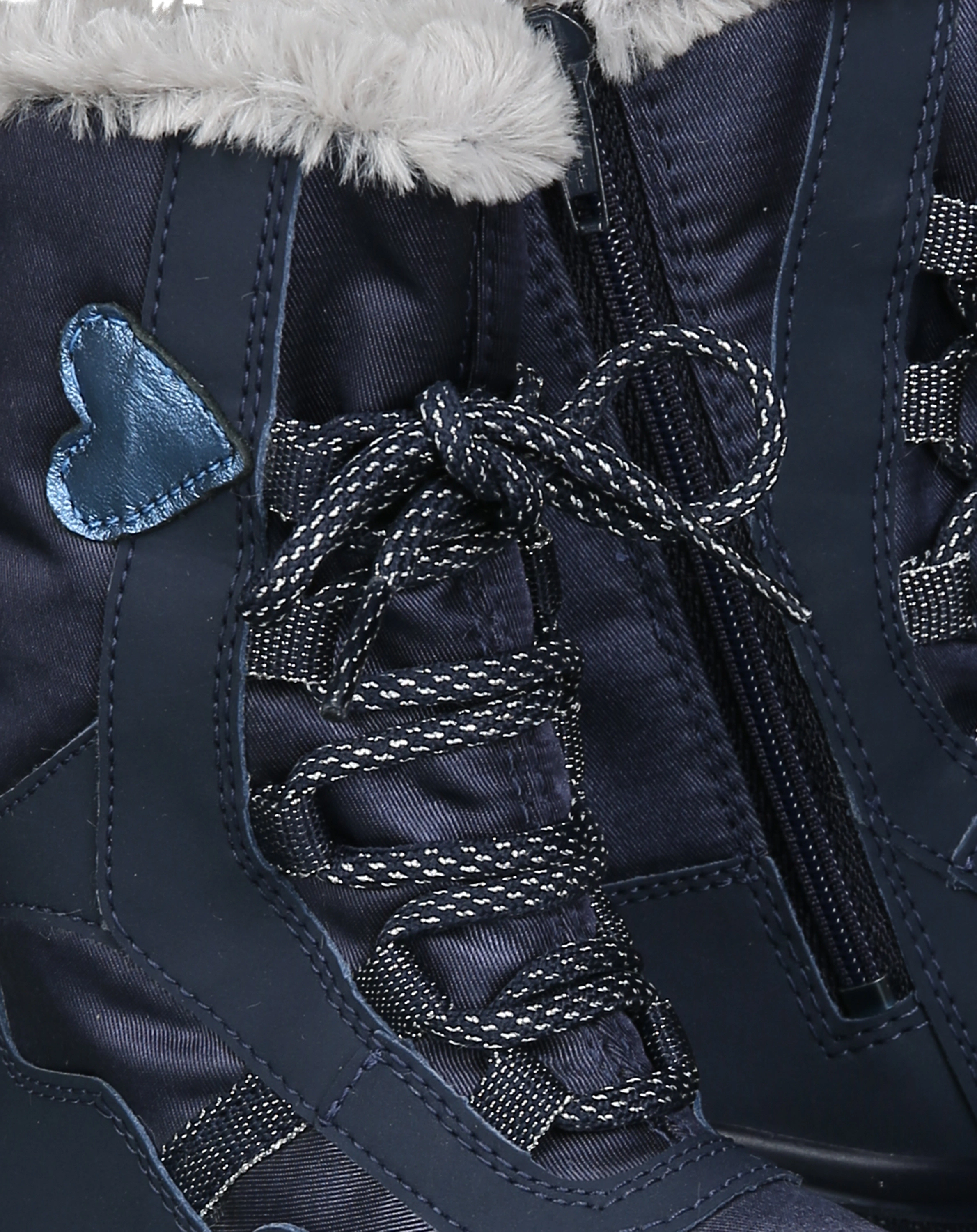 Schnürstiefel CRYSTAL - HEART in blau