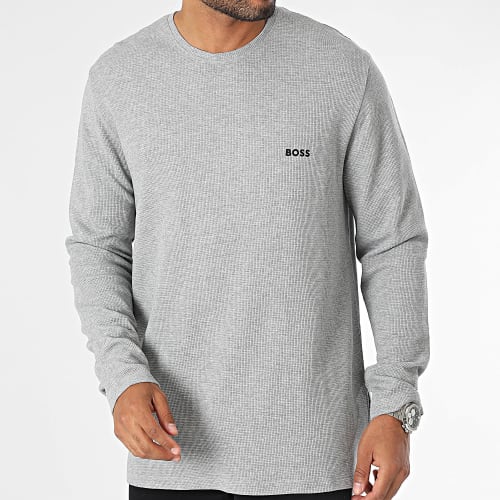 Tee Shirt Manches Longues Waffle 50479387 Gris Chiné