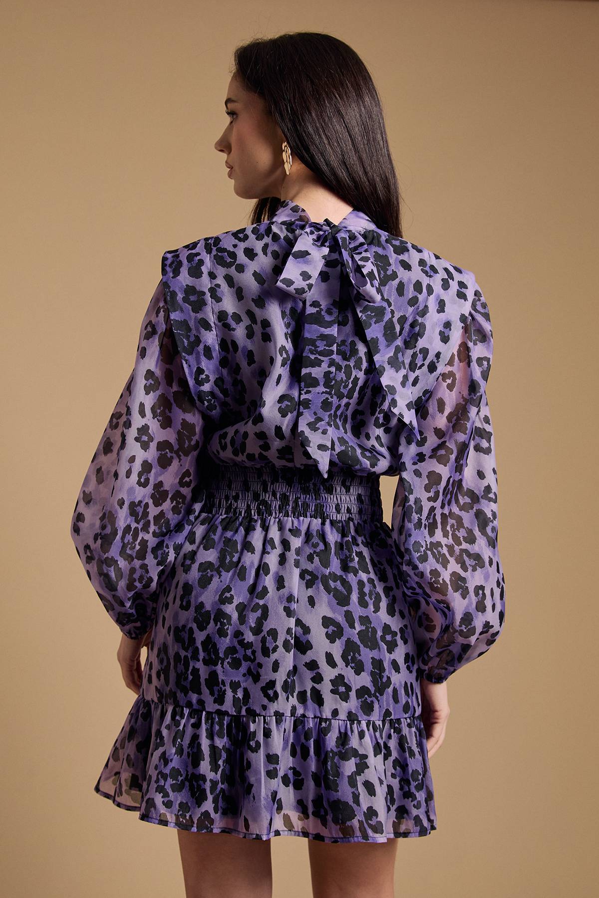 Oasis Robe Mini En Organza À Taille Froncée