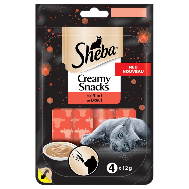 Lots économiques Sheba Creamy Snacks 8 x 12 g