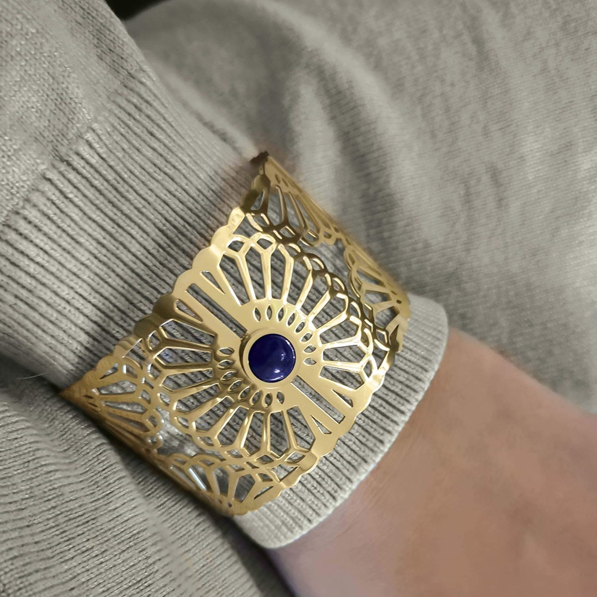 Manchette Pierre Lapis Lazuli