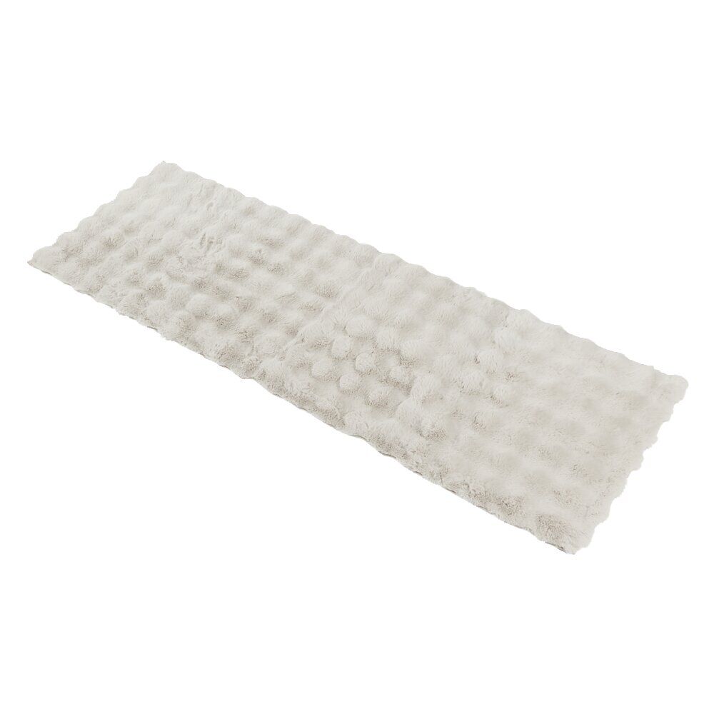 Tapis fausse fourrure rectangulaire relief bulle 90x150cm - 4 modèles
