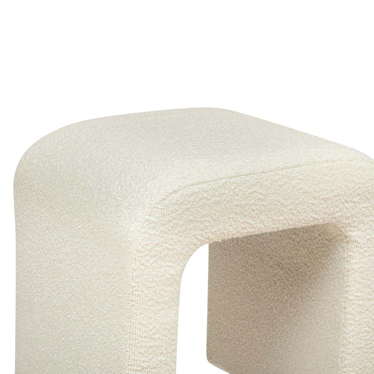 POUF BOUCLETTE SEVI BLANC