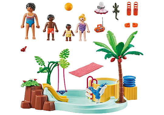 Playmobil - Børnepool med boblebad (71529)