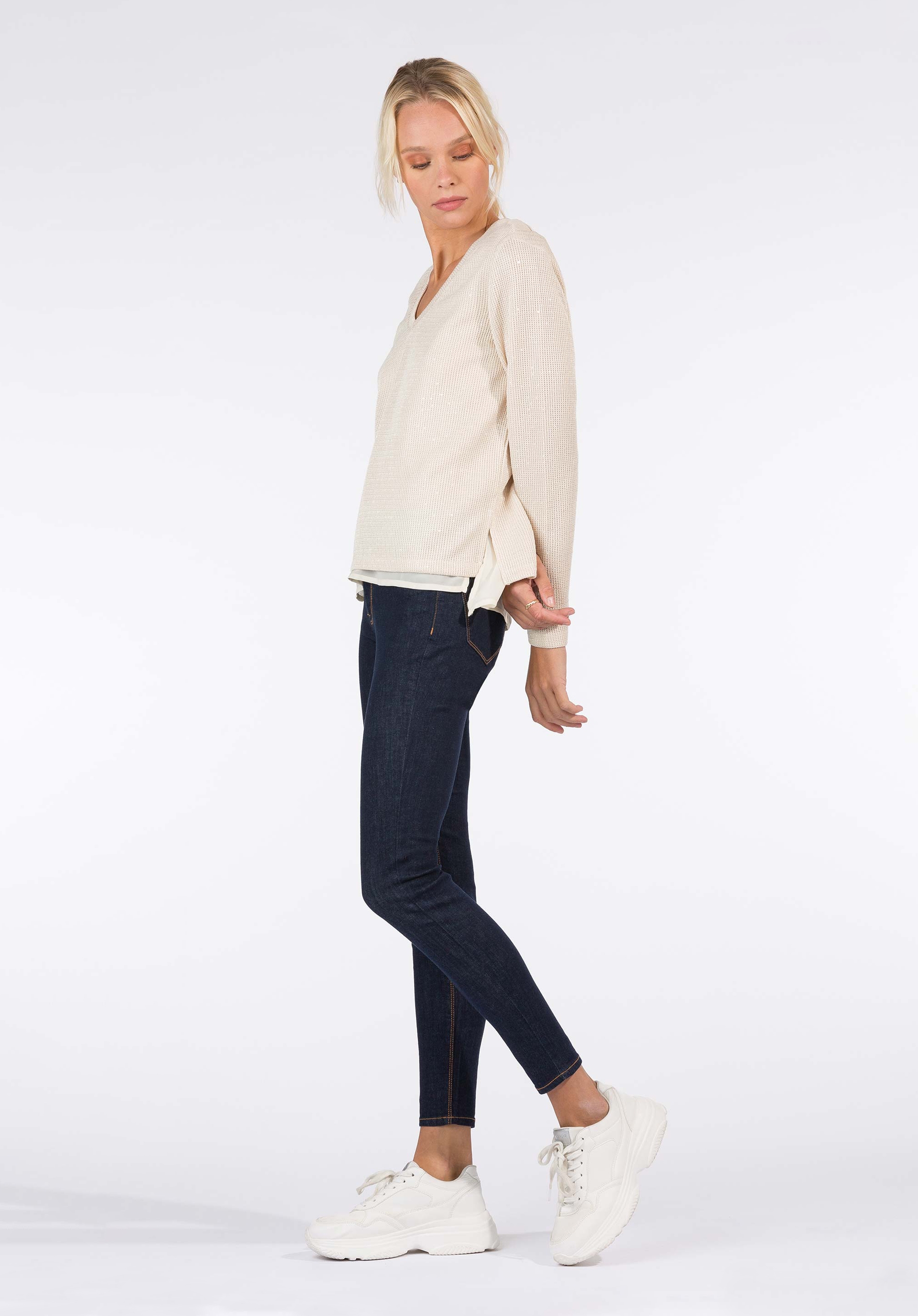 Jeans Lauren Skinny Cintura Alta