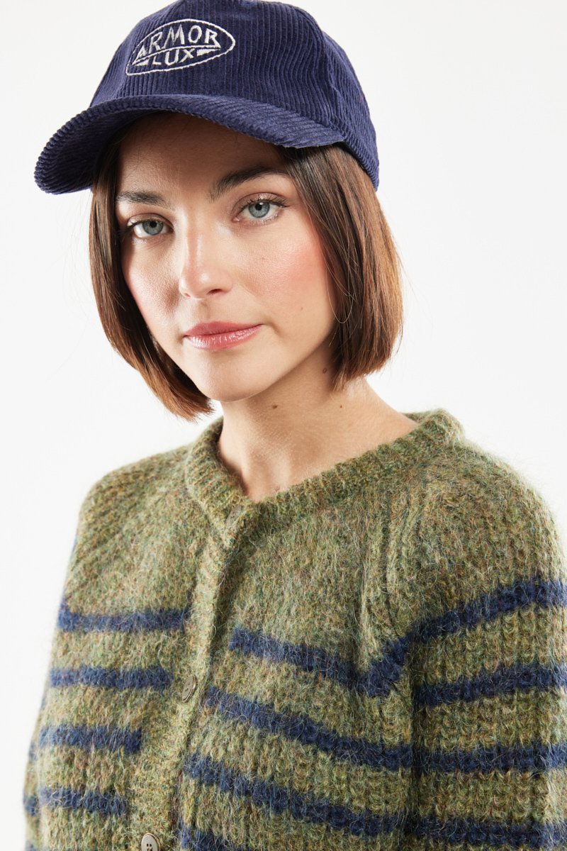 Cardigan rayé Carl - mohair