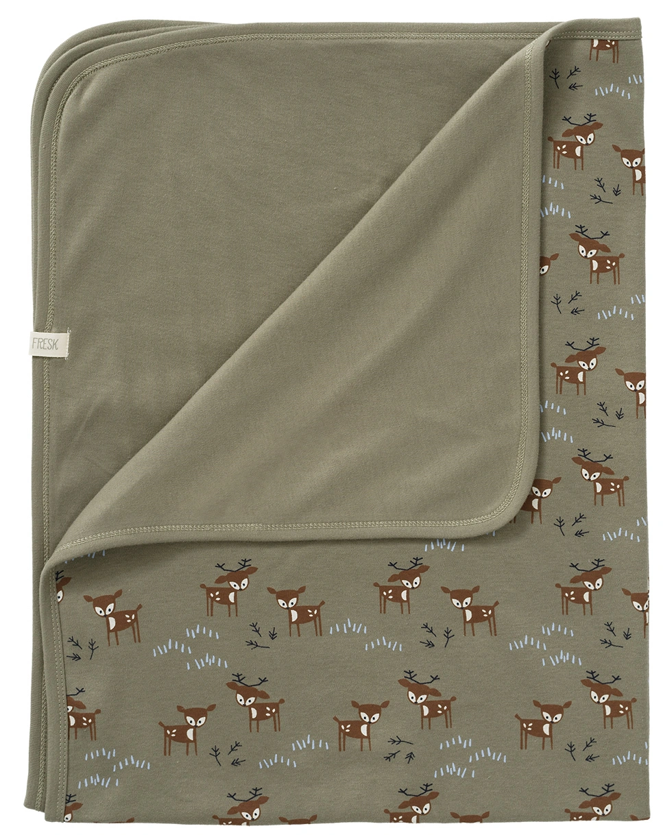 Kuscheldecke DEER (80x100) in olive