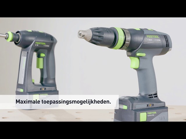 Festool C 18 HPC4,0 I-Plus 18V Li-Ion accu schroefboormachine set (2x 4,0Ah) in systainer - 45Nm - 40mm - koolborstelloos