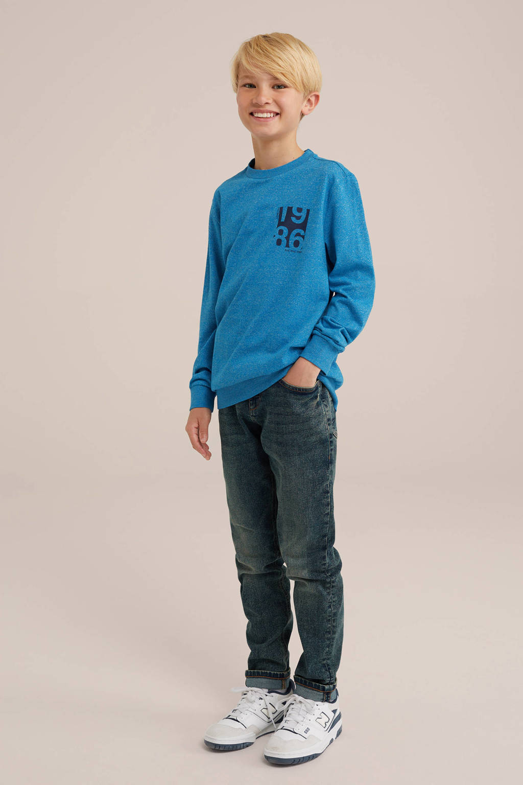 WE Fashion sweater blauw