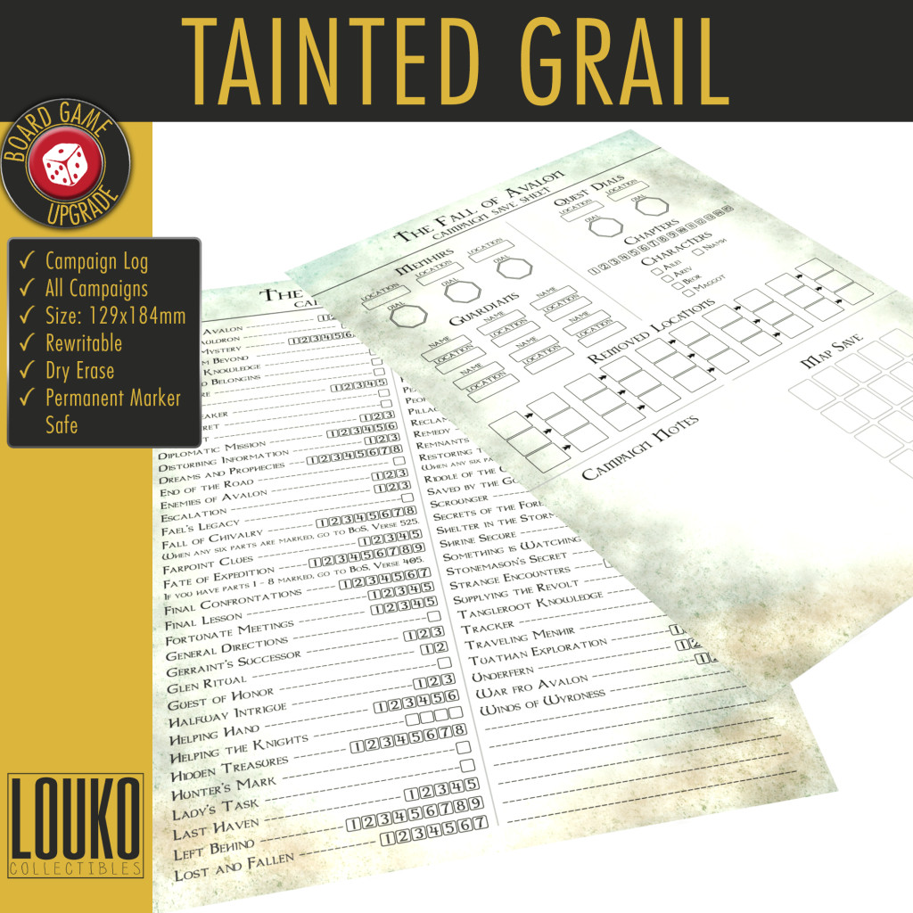 Journaux de campagne réinscriptibles pour Tainted Grail - Toutes les campagnes