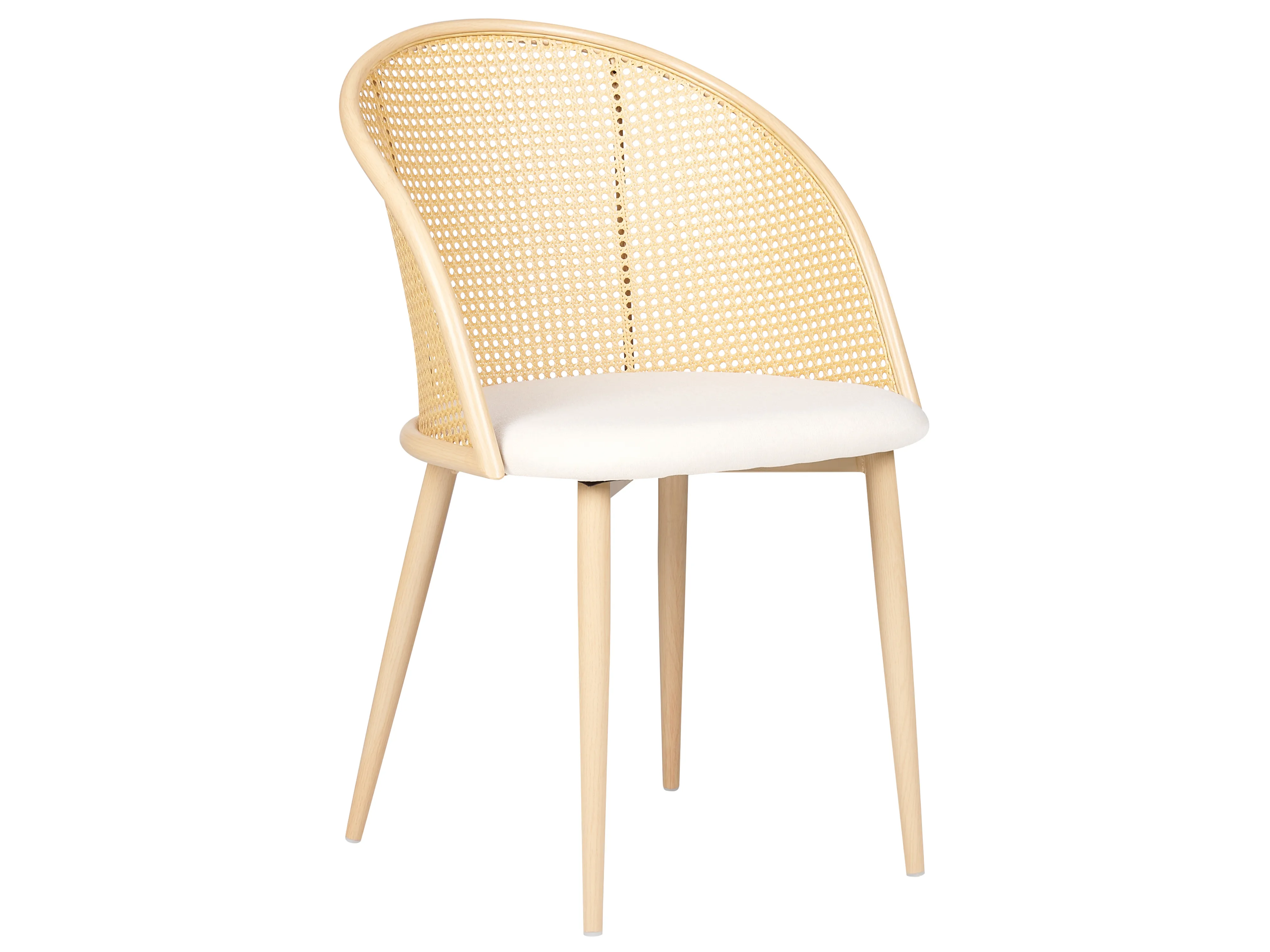 Set van 2 eetkamerstoelen CORNELL Metaal Lichtbeige
