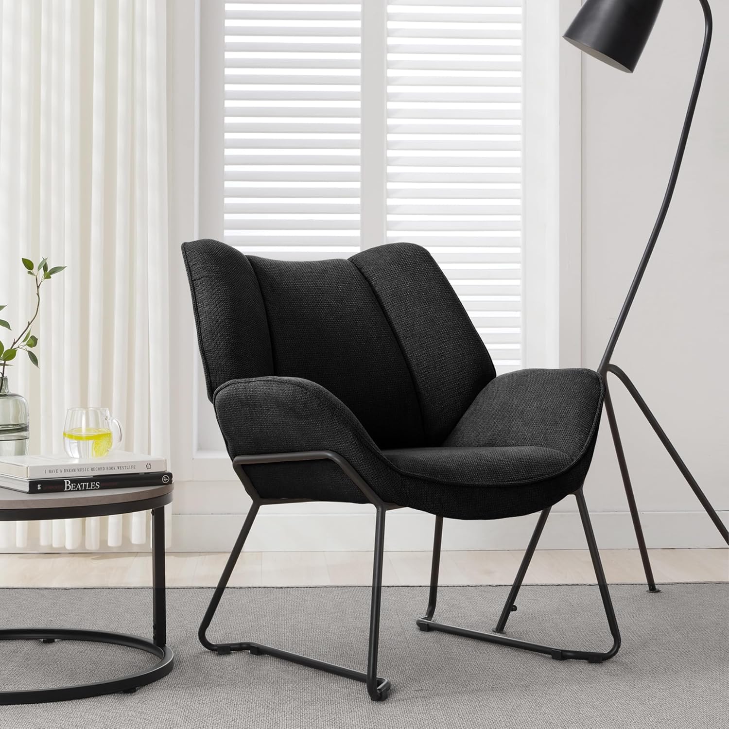 Relaxsessel Lounge Sessel Fernsehsessel bequem, Clubsessel Einzelsofa Cocktailsessel, Ohrensessel für Wohnzimmer/Schlafzimmer/Empfangsraum, Polster Lesesessel Vintage Dunkelbraun