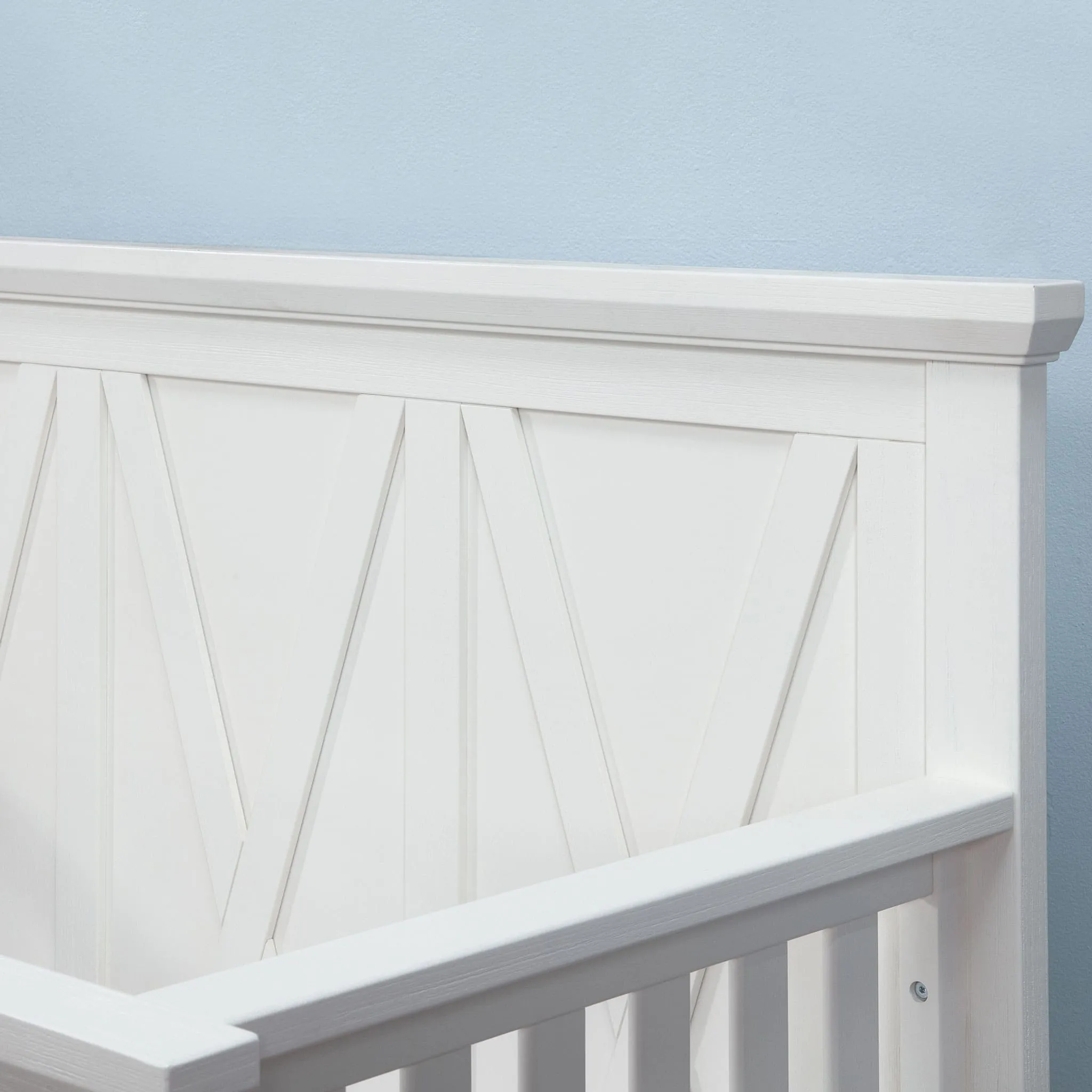 Million Dollar Baby Couchette Évolutive 3 en 1 Emory Farmhouse - Blanc Lin