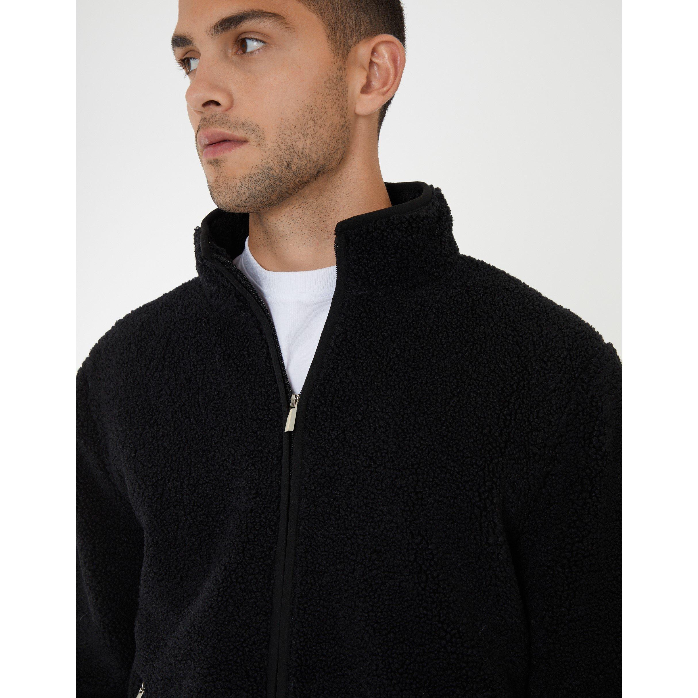 Threadbare TB Zip Through Borg Top Mens