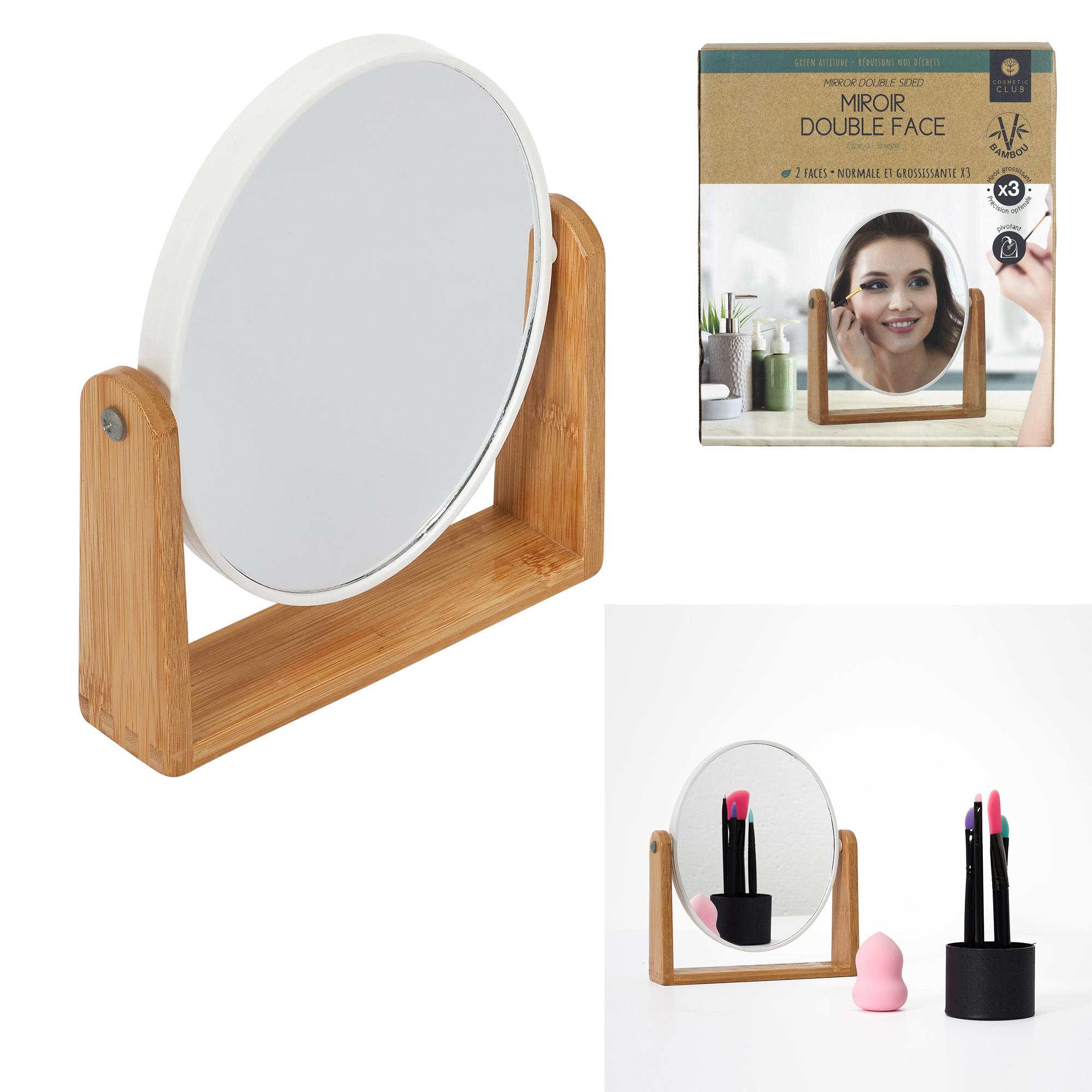 MIROIR DOUBLE FACE BAMBOU