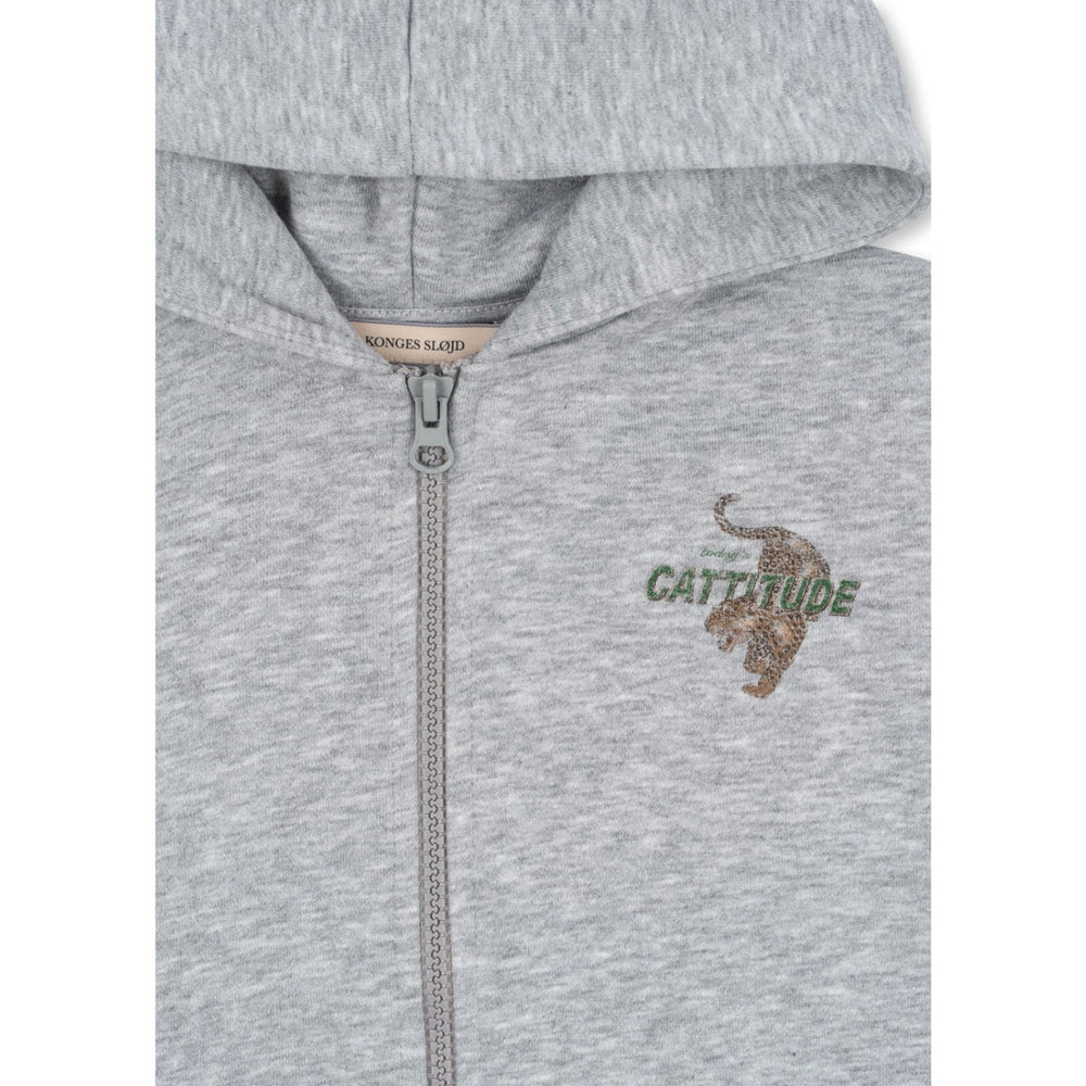 Køb Konges Sløjd Grey Melange Lou Sweat Zip Hætte Ocs