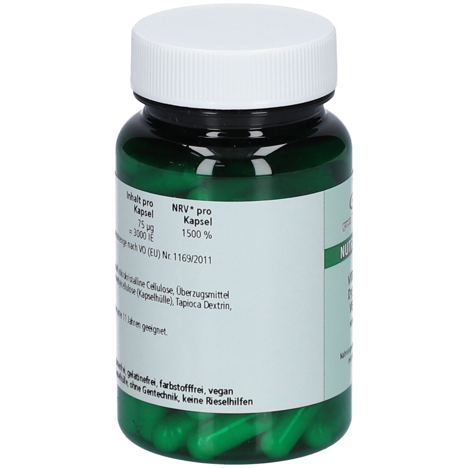 green line NUTRITHEKE Vitamin D3 3000 vegan