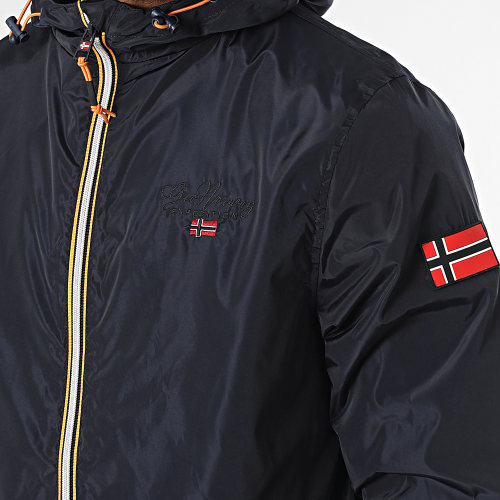 Veste Zippée Capuche Bleu Marine